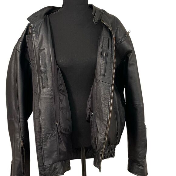 Diamond Plate Leather Women’s Motorcycle Jacket - Picture 7 of 15